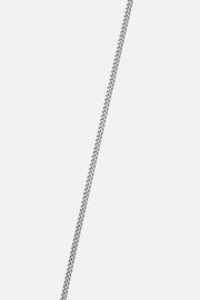 Silver-tone ridged tag pendant necklace, view 5 of 6