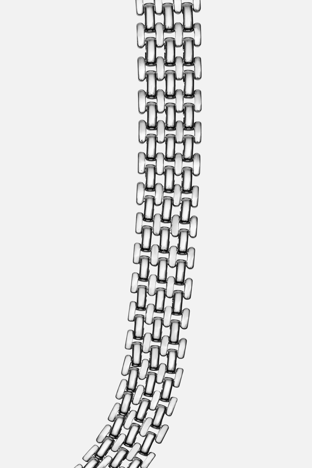 Silver-tone layered chain necklace, view 5 of 7