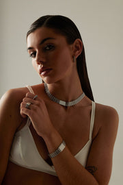 Silver-tone chunky chain link ring, view 7 of 8